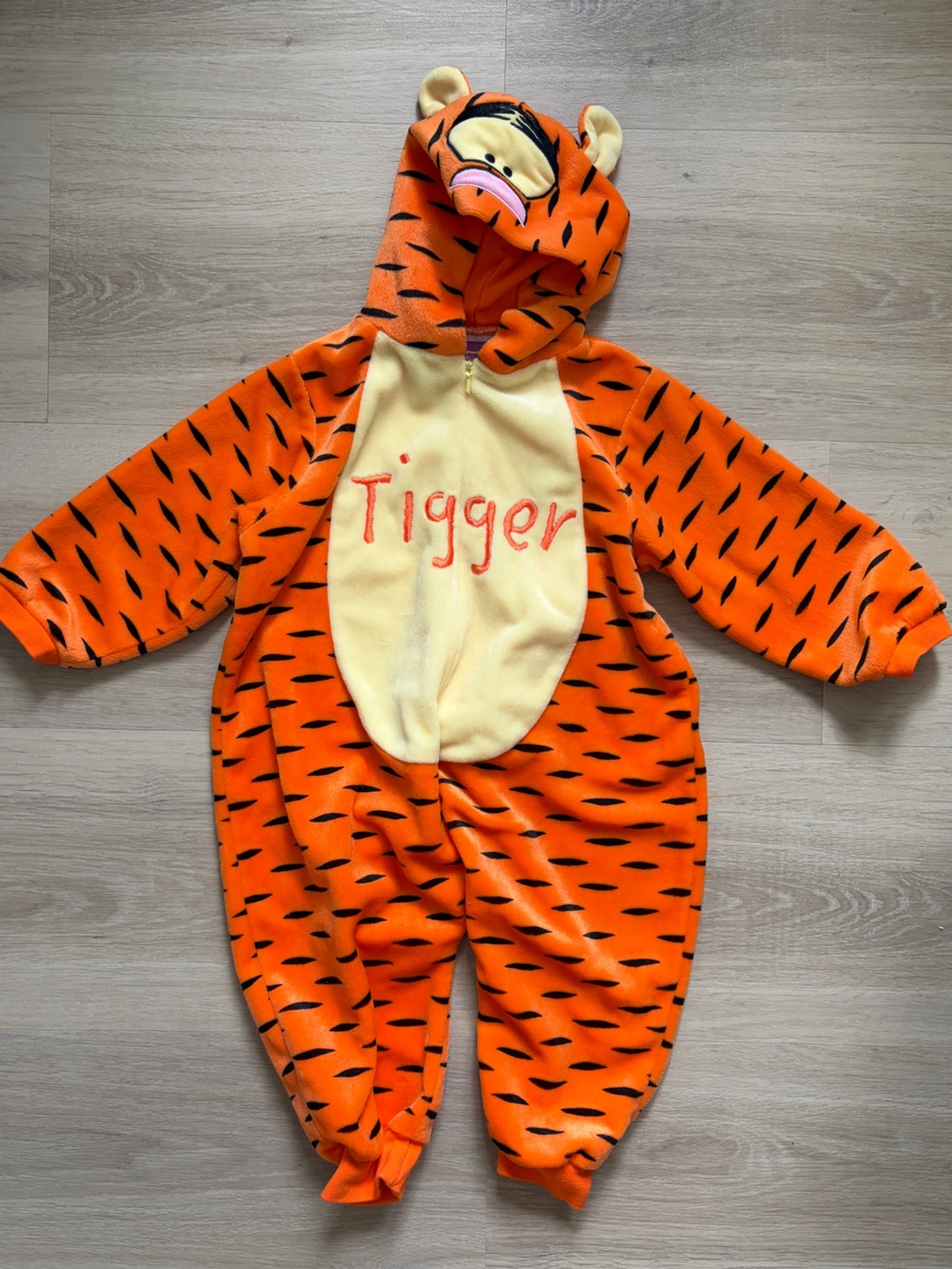 Disney Tigger Halloween Costume Plush Hooded Jumpsuit 18M